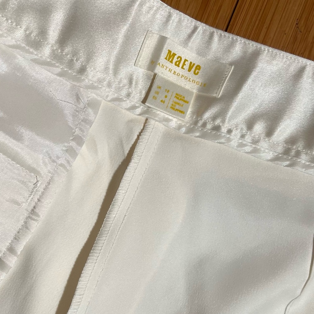 NWT Anthropologie Maeve Satin Belted Parachute Jogger Pants Size 8 - Picture 8 of 16